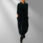 Relaxed Draped Winter Maxi Dress