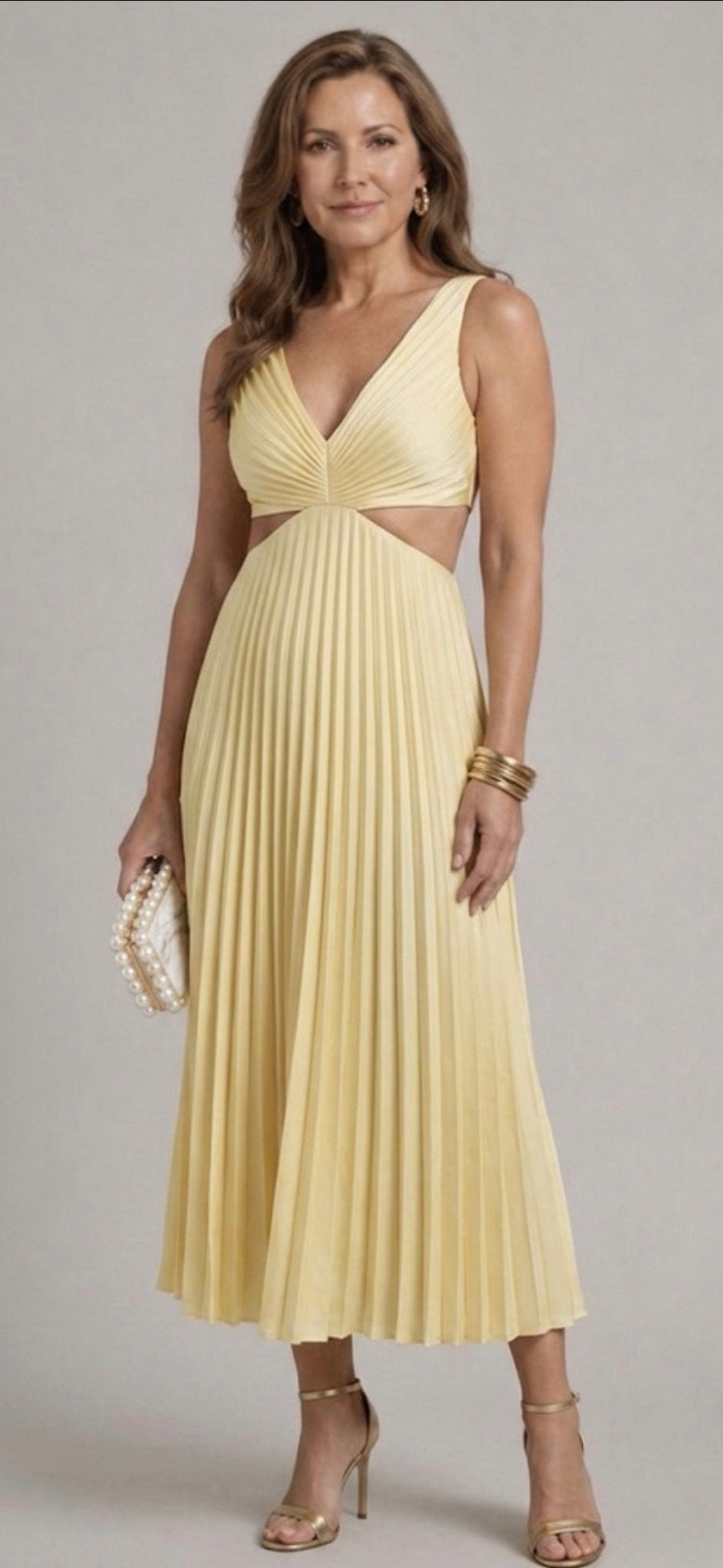Sleeveless Twist-Front Maxi Dress