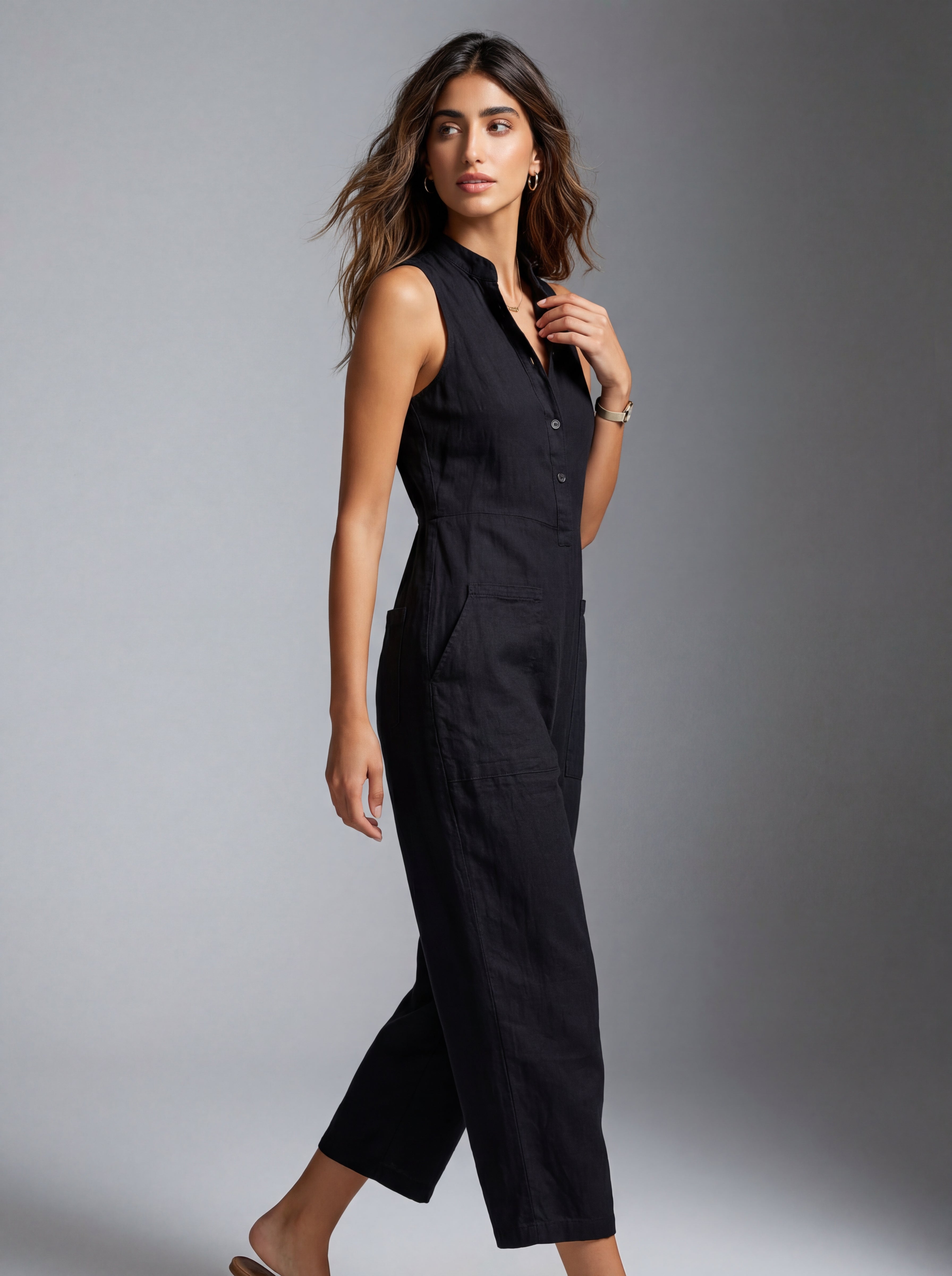 Imani | Linen-Blend Jumpsuit