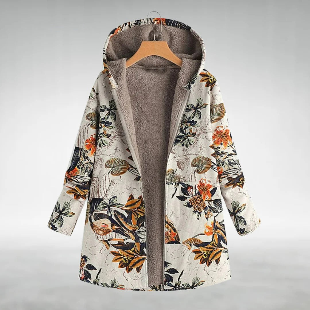Floral Print Fleece Jacket