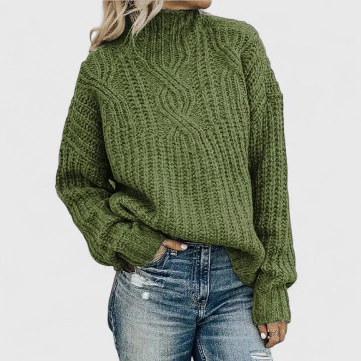 Cable-Knit Pullover Sweater