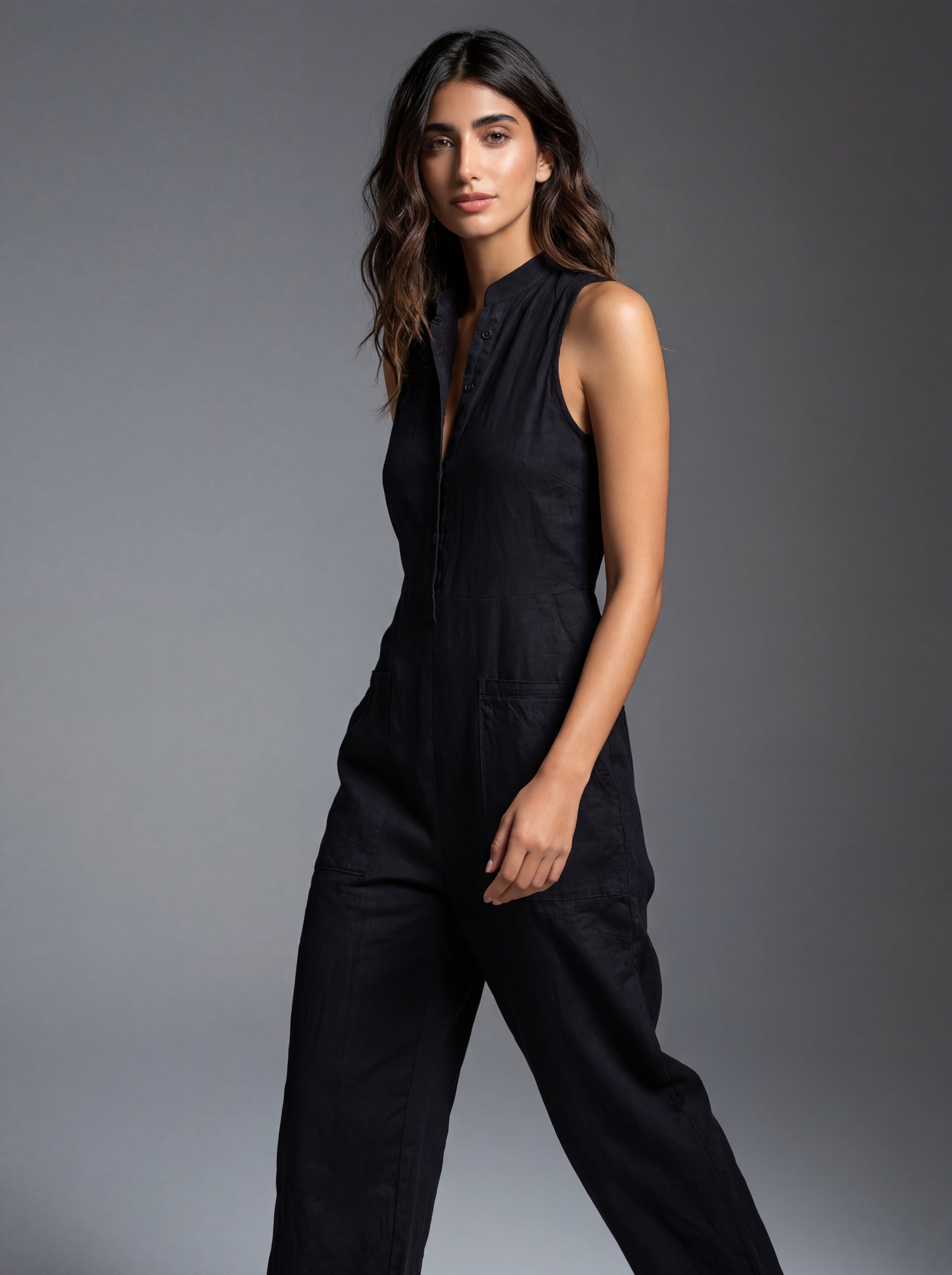 Imani | Linen-Blend Jumpsuit