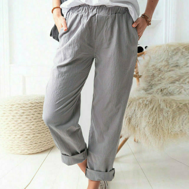 Hannah | Soft-Structured Elastic-Waist Pants