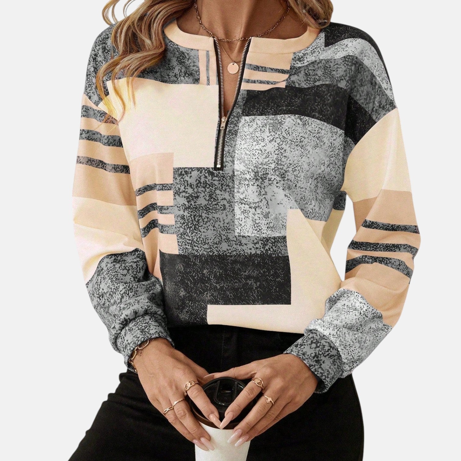 Relaxed Half-Zip Sweatshirt