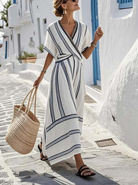 M&H | Striped Wrap Dress