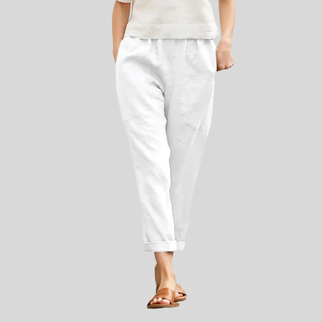 Ava | Wide-Leg Pants with Elastic Waistband