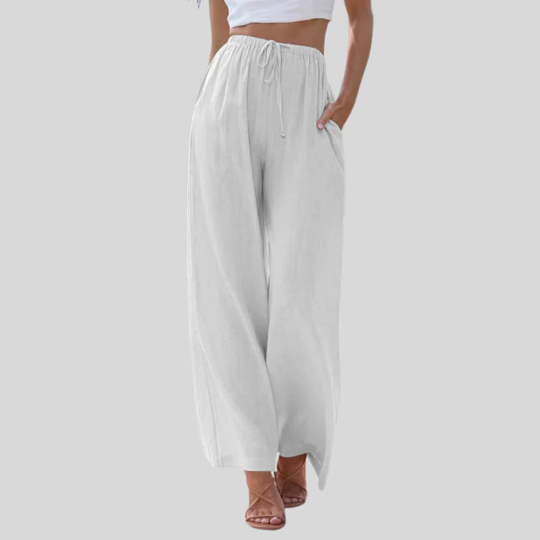 Harper | Summer Trousers with Drawstring Waist