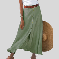 Elena | Button-Front Fluid Skirt