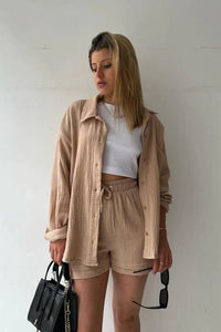 Maya | Cropped Top & High-Waisted Pants Set