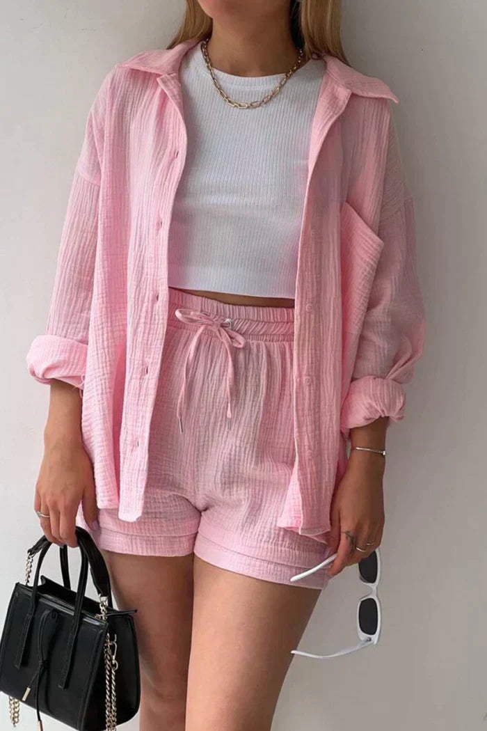 Maya | Cropped Top & High-Waisted Pants Set