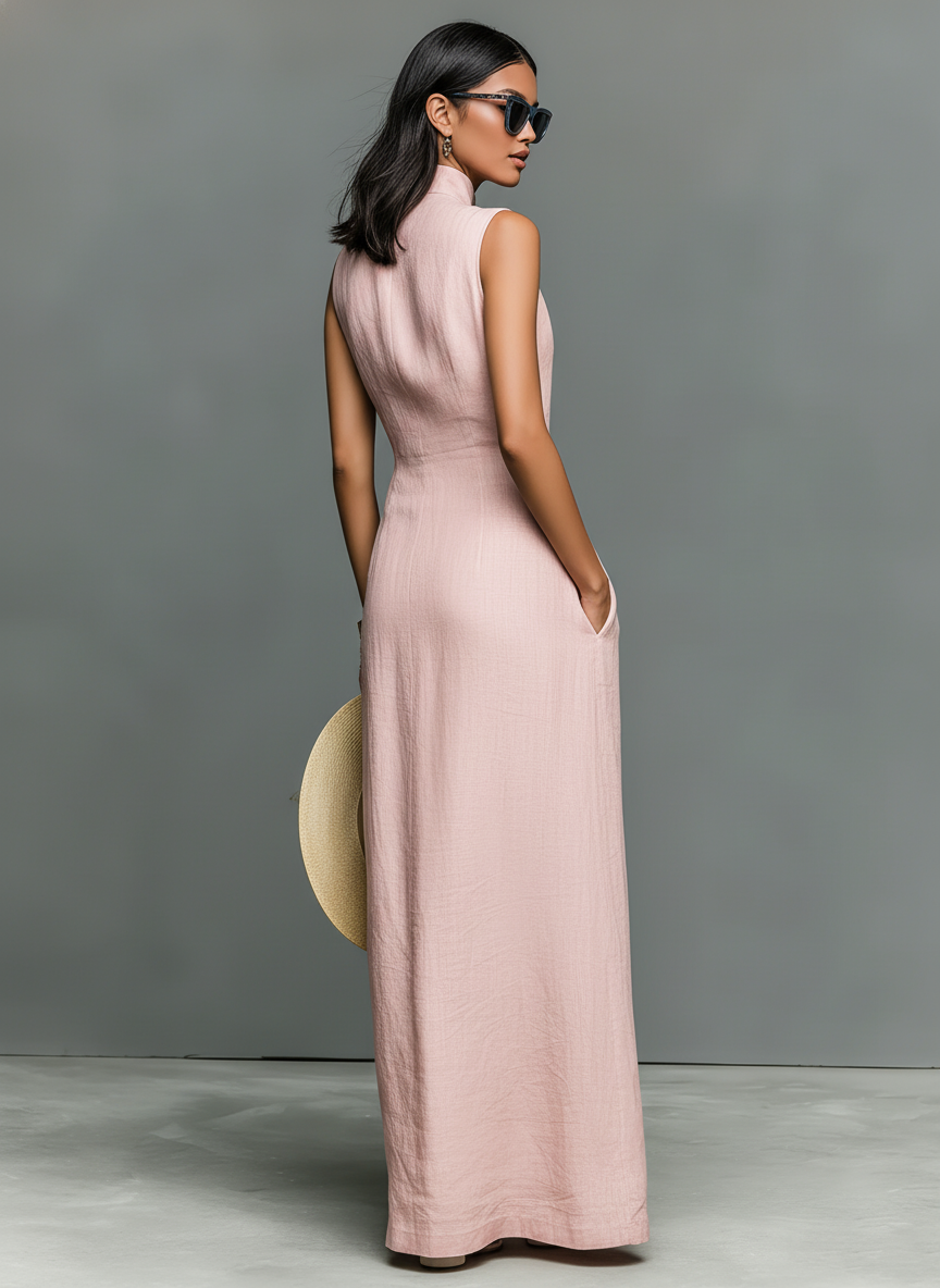 Harper | Linen-Blend Maxi Dress