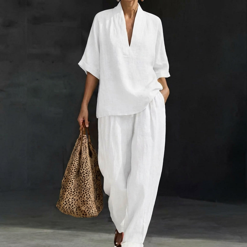 Camila | Two-Piece Set with Wide-Leg Trousers