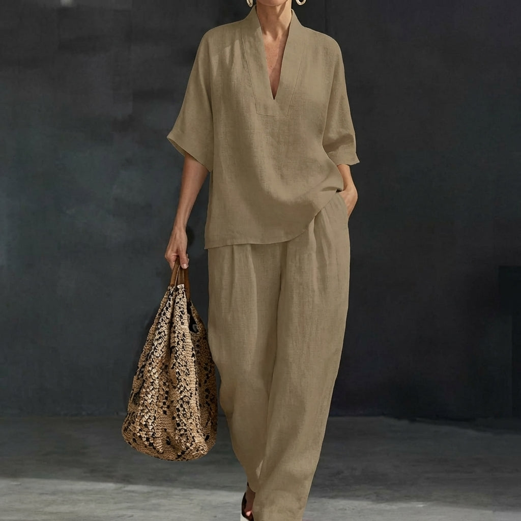 Camila | Two-Piece Set with Wide-Leg Trousers