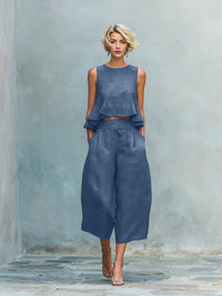 M&H | Two-Piece Set with Ruffled Hem
