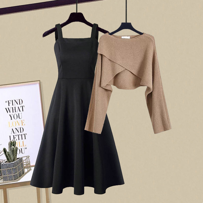 Harper | Sleeveless Midi Dress & Cropped Cardigan, Fitted Bodice and Flared Skirt