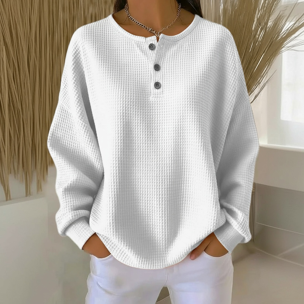 Marisol | Waffle Knit Sweatshirt