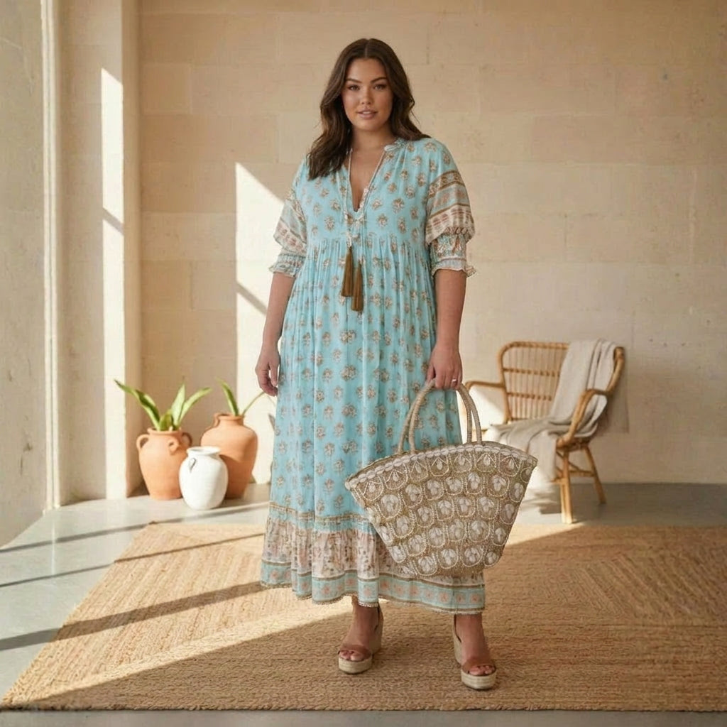 Naomi | Bohemian Midi Beach Dress