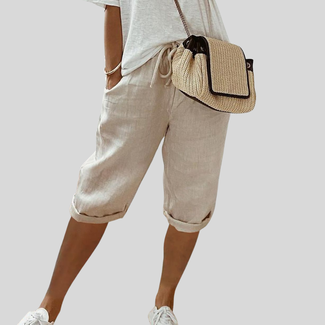Monica | Elastic-Waist Fluid Pants