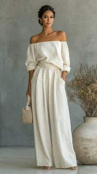 Sabrina | Two-Piece Set, Linen-Effect