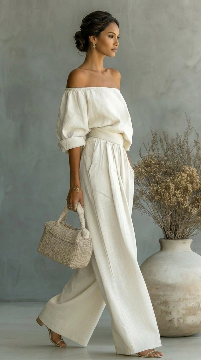 Sabrina | Two-Piece Set, Linen-Effect