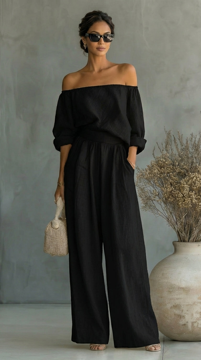 Sabrina | Two-Piece Set, Linen-Effect