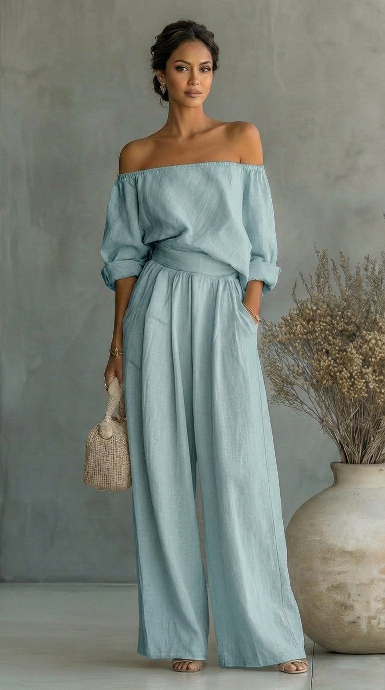 Sabrina | Two-Piece Set, Linen-Effect