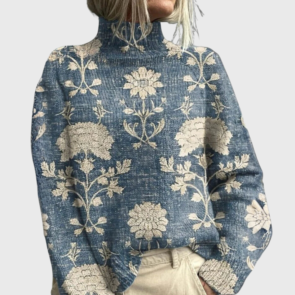 Imani | Turtleneck Pullover Sweater, Animal-Print