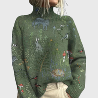 Imani | Turtleneck Pullover Sweater, Animal-Print
