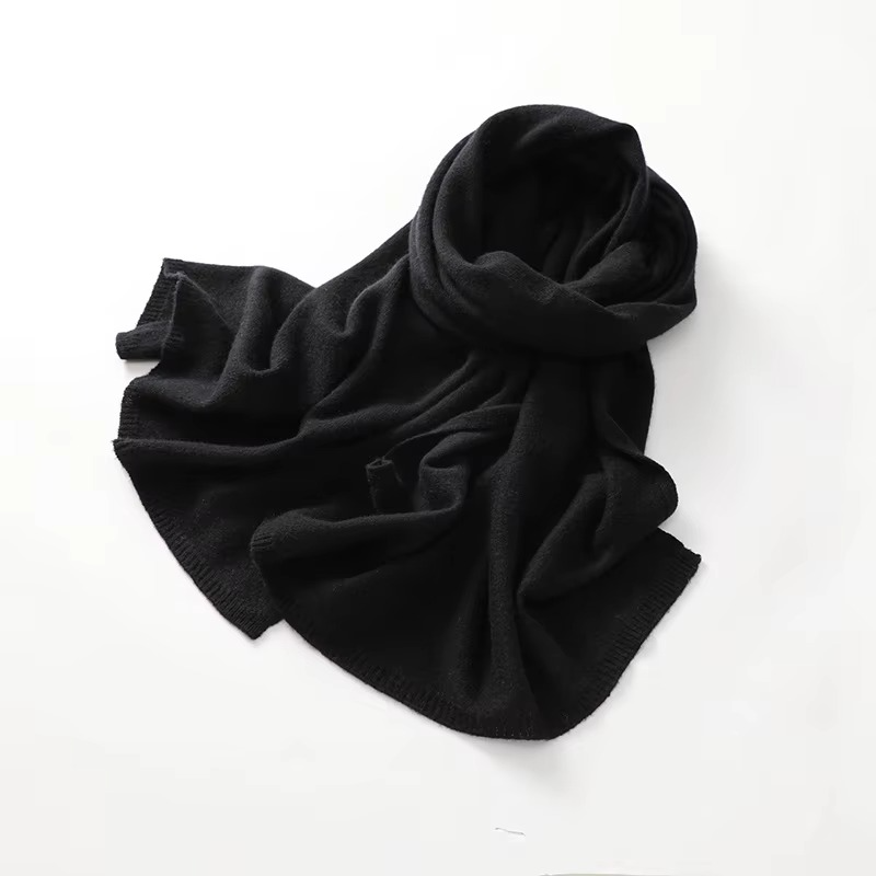 Knit Scarf with Natural Fibers and Breathable Weave for Women and Men 63 Inch Length