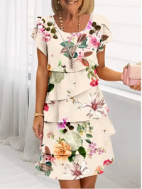 Helena | Elegant Comfort Ruffle Dress