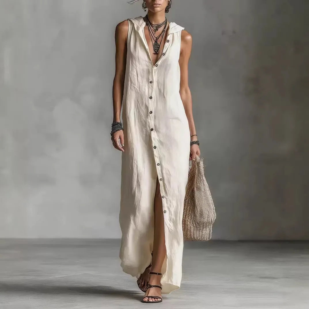 Penélope | Elegant and Casual Midi Dress with V-Neck