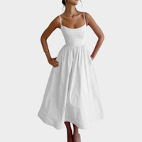 Naomi | Spaghetti Strap Flowy Midi Dress