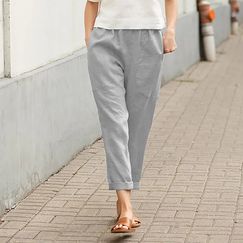 Ava | Wide-Leg Pants with Elastic Waistband