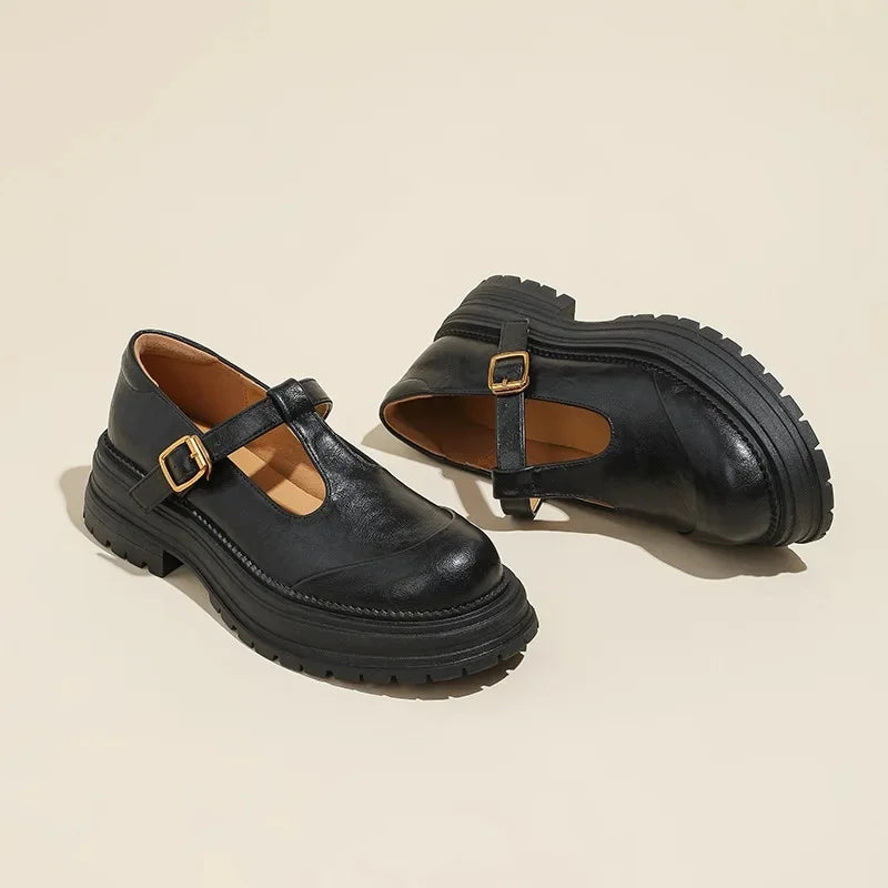 Riley | Leather Mary Jane Flats