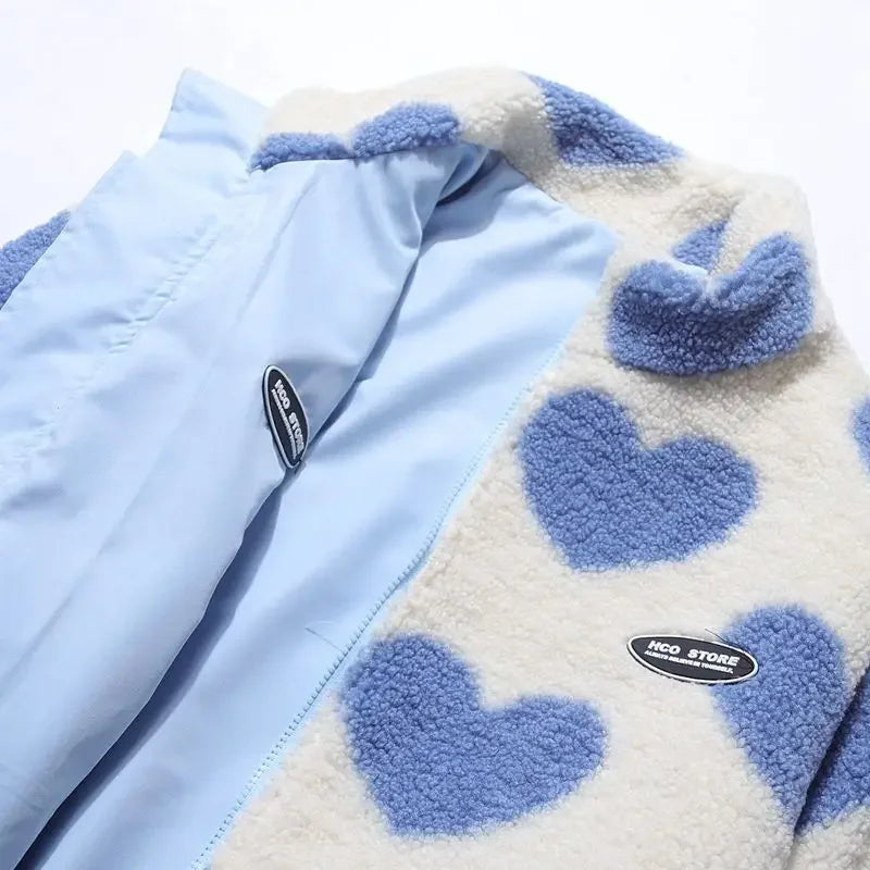 Reversible Heart Print Jacket