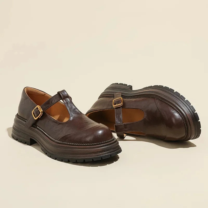 Riley | Leather Mary Jane Flats