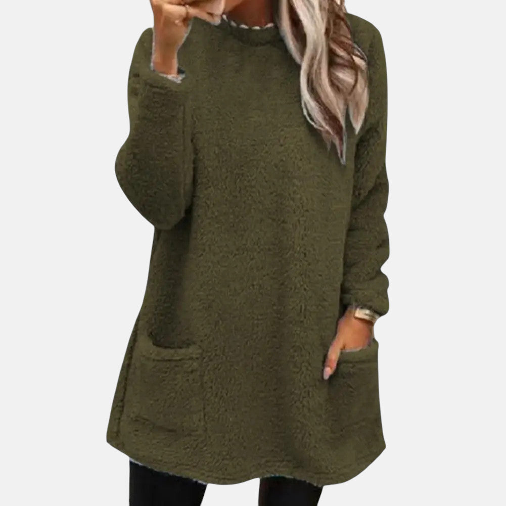 Mid-Length Pocketed Sweater