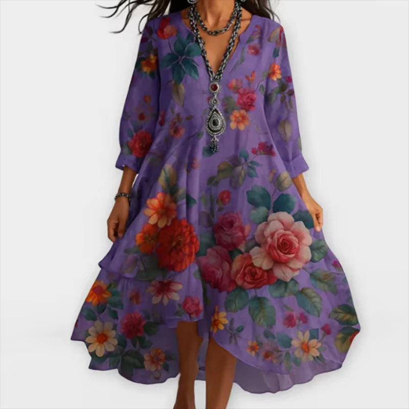 Celeste | Textured Floral Dress