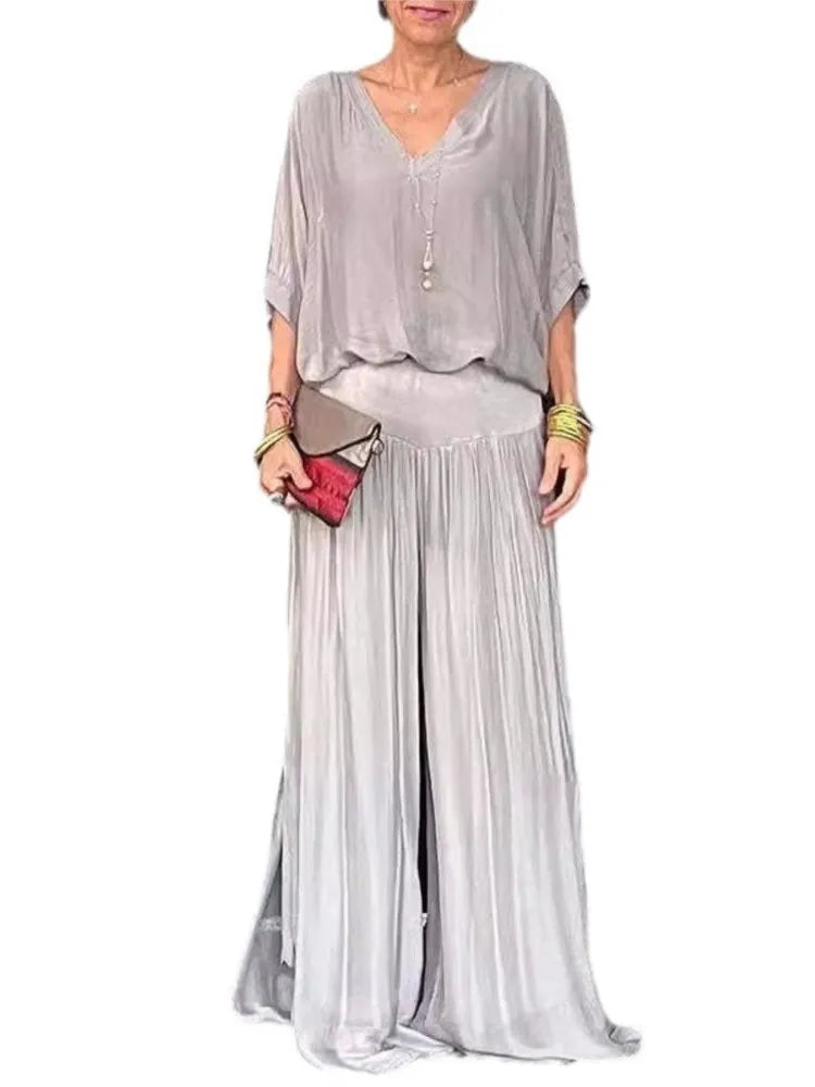 Amara | V-Neck Pants Set