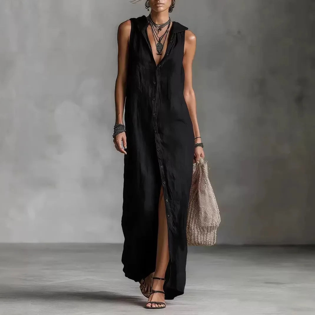 Penélope | Elegant and Casual Midi Dress with V-Neck