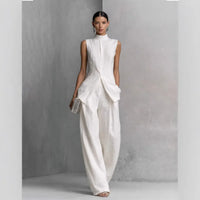 Camila | Sleeveless Two-Piece Set with Wide-Leg Pants
