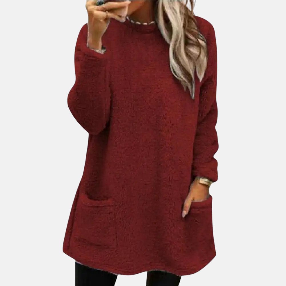 Mid-Length Pocketed Sweater