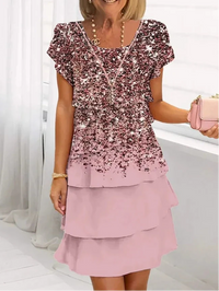 Gabriella | Elegant Comfort Ruffle Dress