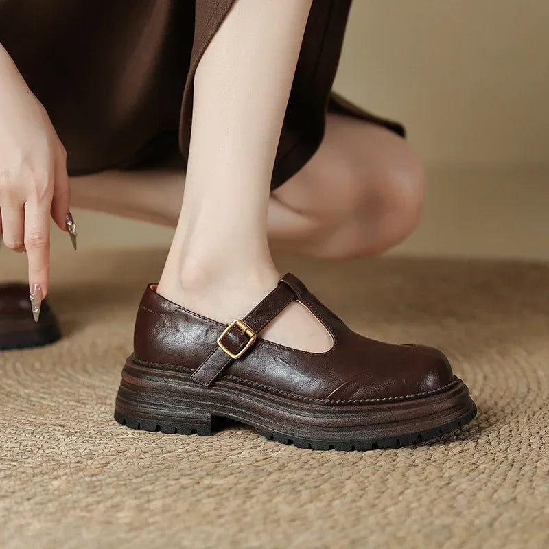 Riley | Leather Mary Jane Flats