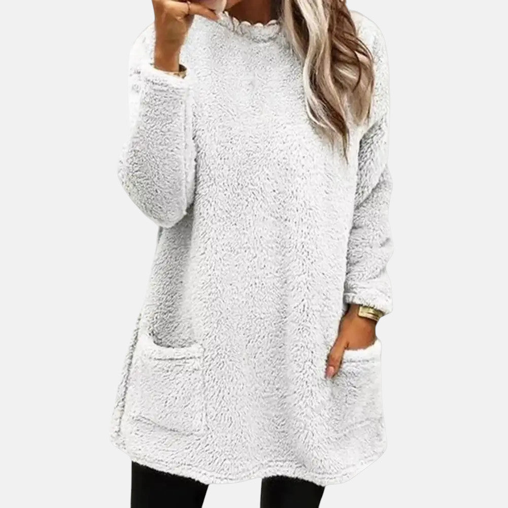 Mid-Length Pocketed Sweater