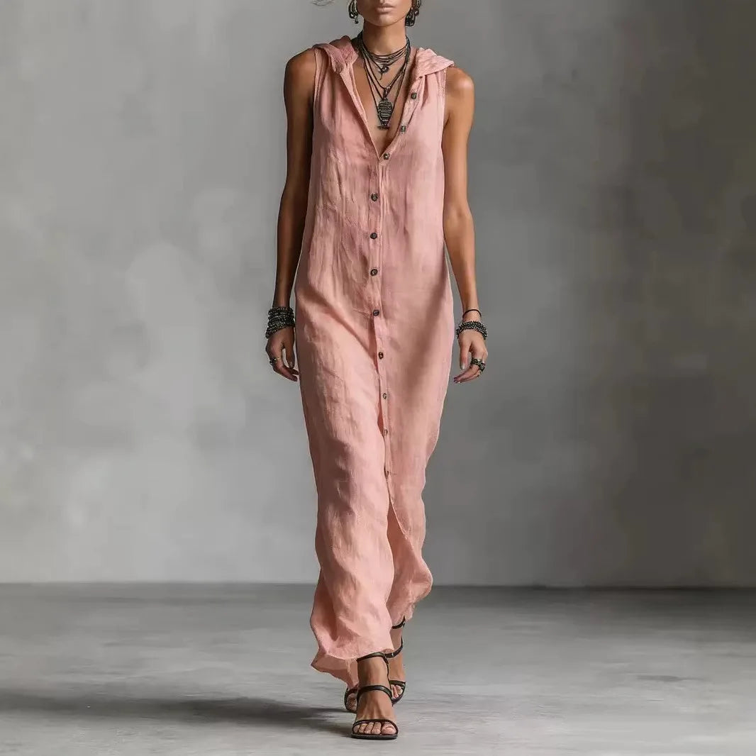 Penélope | Elegant and Casual Midi Dress with V-Neck