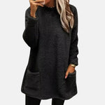 Mid-Length Pocketed Sweater