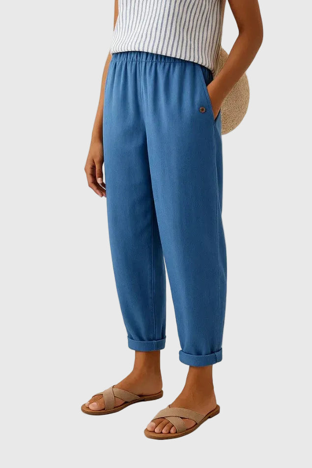 Olivia | Elastic-Waist Wide-Leg Pants