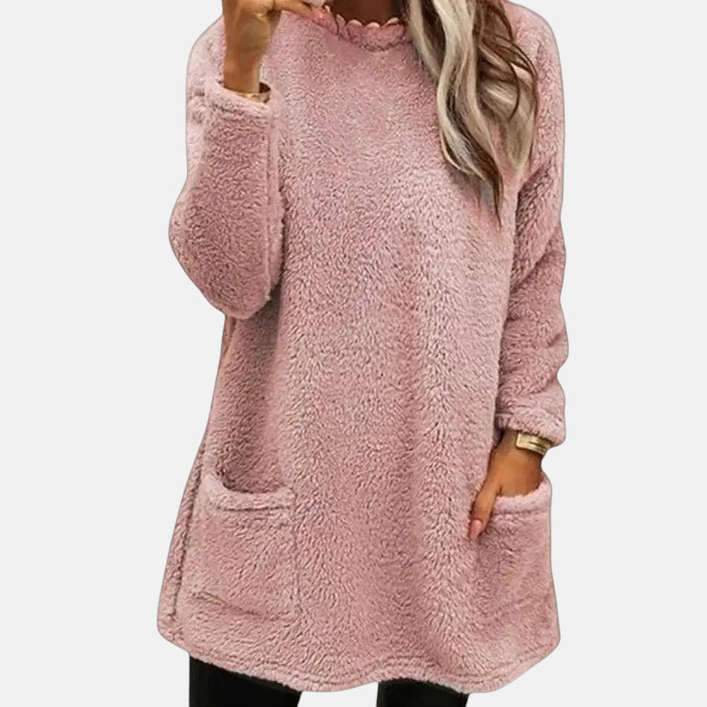 Mid-Length Pocketed Sweater