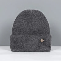 Women’s Soft Knit Beanie – Cashmere Rabbit-Fur Blend Winter Hat for Autumn and Winter Wear